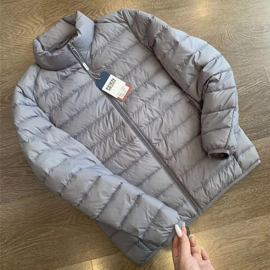 Ultra-Light down Cotton Jaet Men's Autumn Winter Warmth Slim Fit Long Sle Non-Hooded Traditional