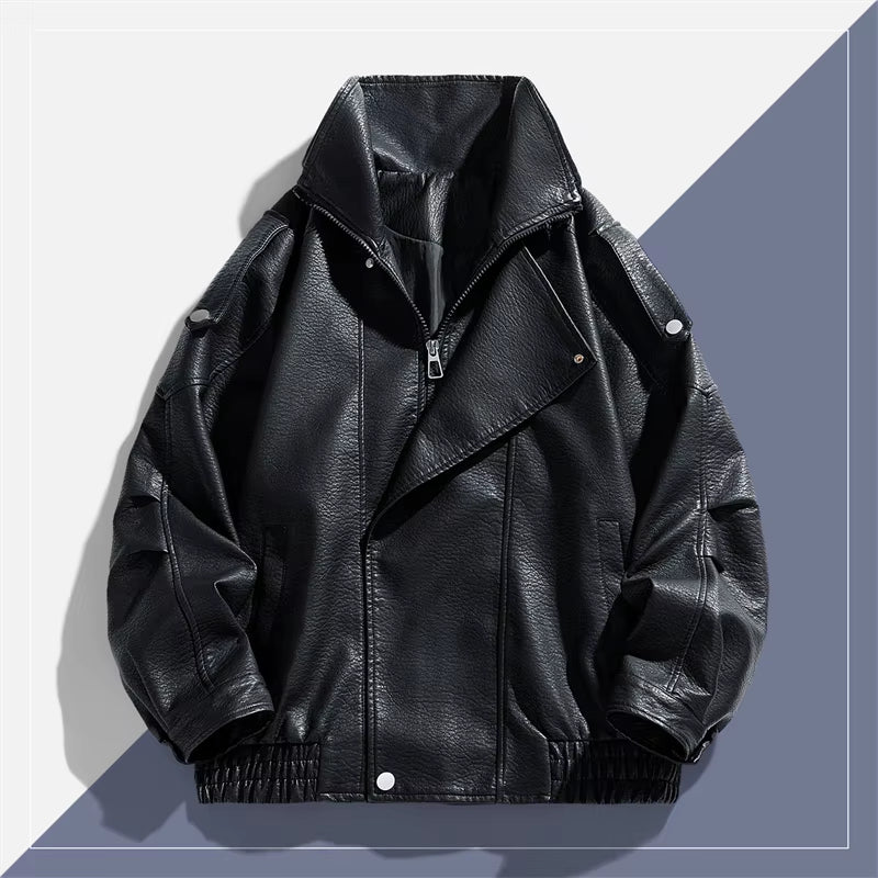 Autumn Winter New High Quality Outdoor Handsome Windproof Breathable Leather Jacket Comfortable Multi functional Trendy Jacket