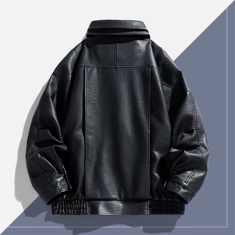 Autumn Winter New High Quality Outdoor Handsome Windproof Breathable Leather Jacket Comfortable Multi functional Trendy Jacket