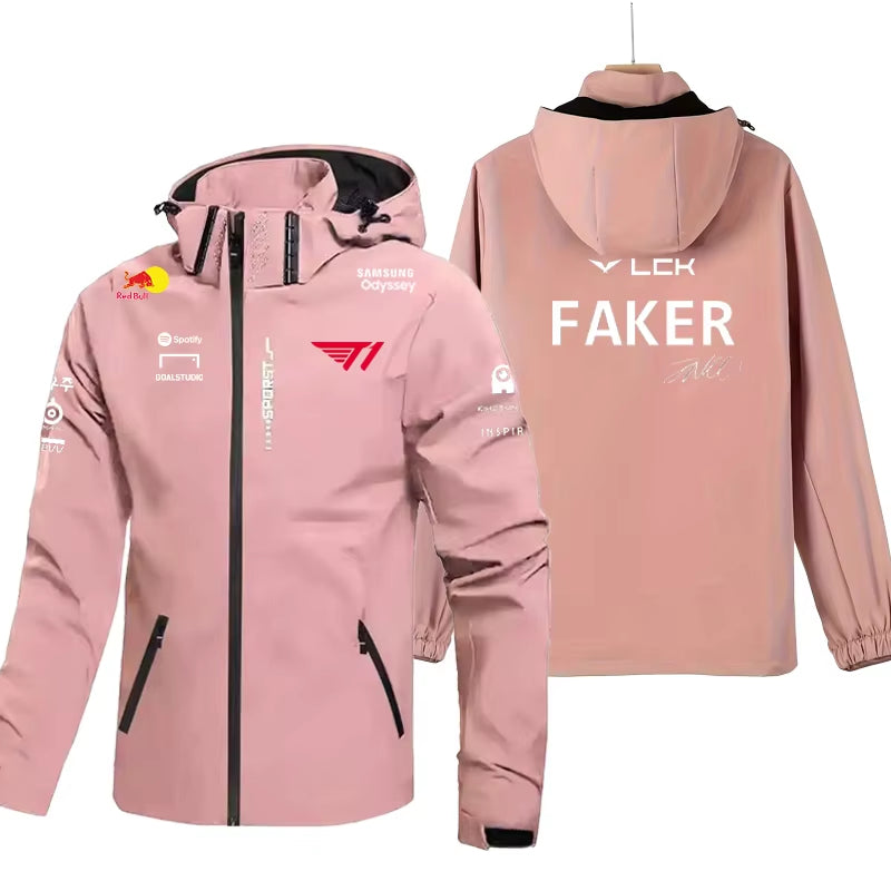 2025 New T1 RED BULL Esports Team Uniform Jacket League Of Legends World Finals Jersey Jacket LOL Games Faker Fan Support Men Cl