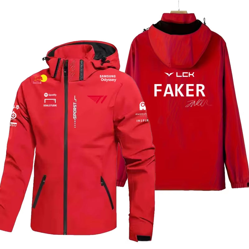 2025 New T1 RED BULL Esports Team Uniform Jacket League Of Legends World Finals Jersey Jacket LOL Games Faker Fan Support Men Cl