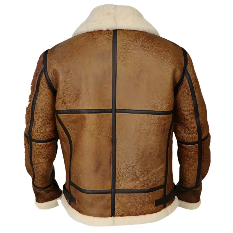 Mens Brown B3 Bomber Shearling Jacket